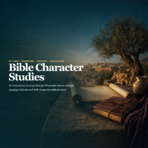 Interactive Bible Character Studies eBook cover with 93 illustrated profiles