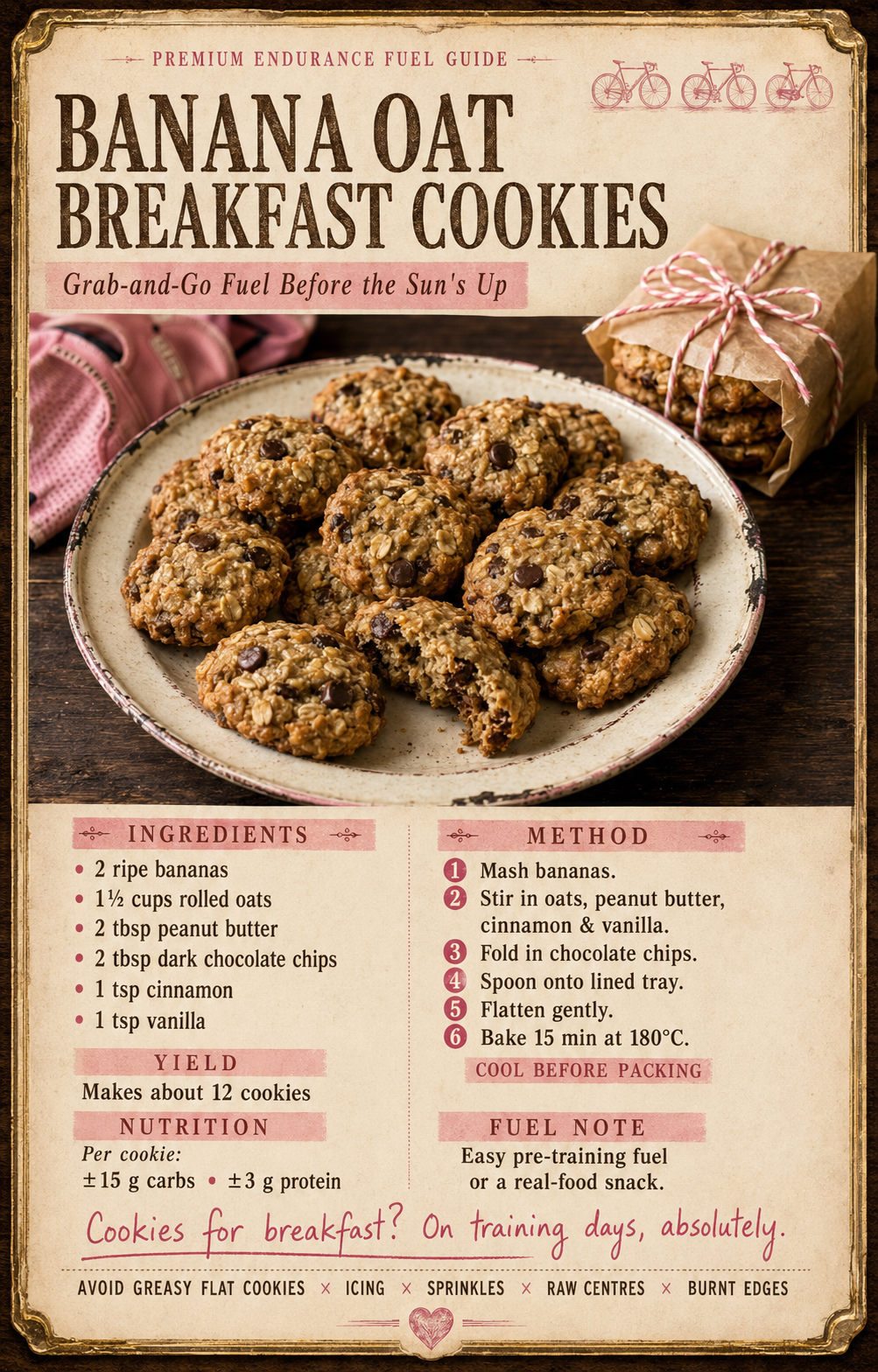 Recipes 🩷 Banana Oat Breakfast Cookies recipe poster
