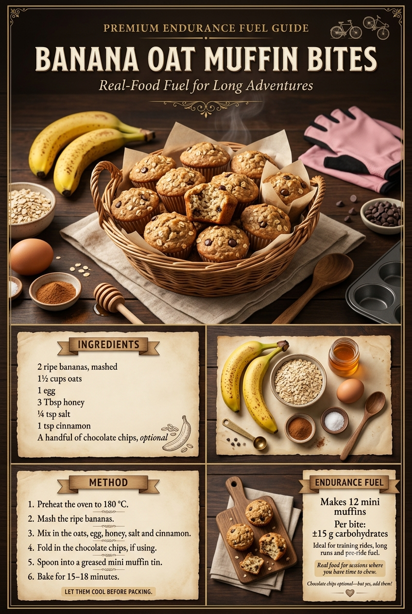 Recipes 🩷 Banana Oat Muffin Bites recipe poster