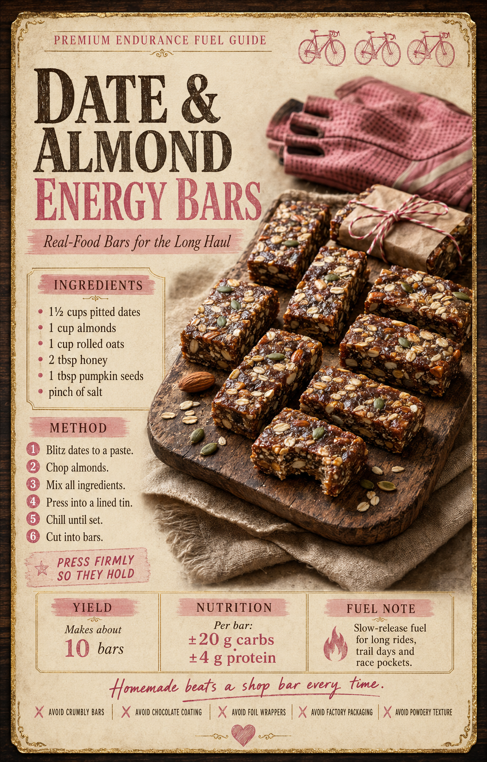 Recipes 🩷 Date and Almond Energy Bars recipe poster