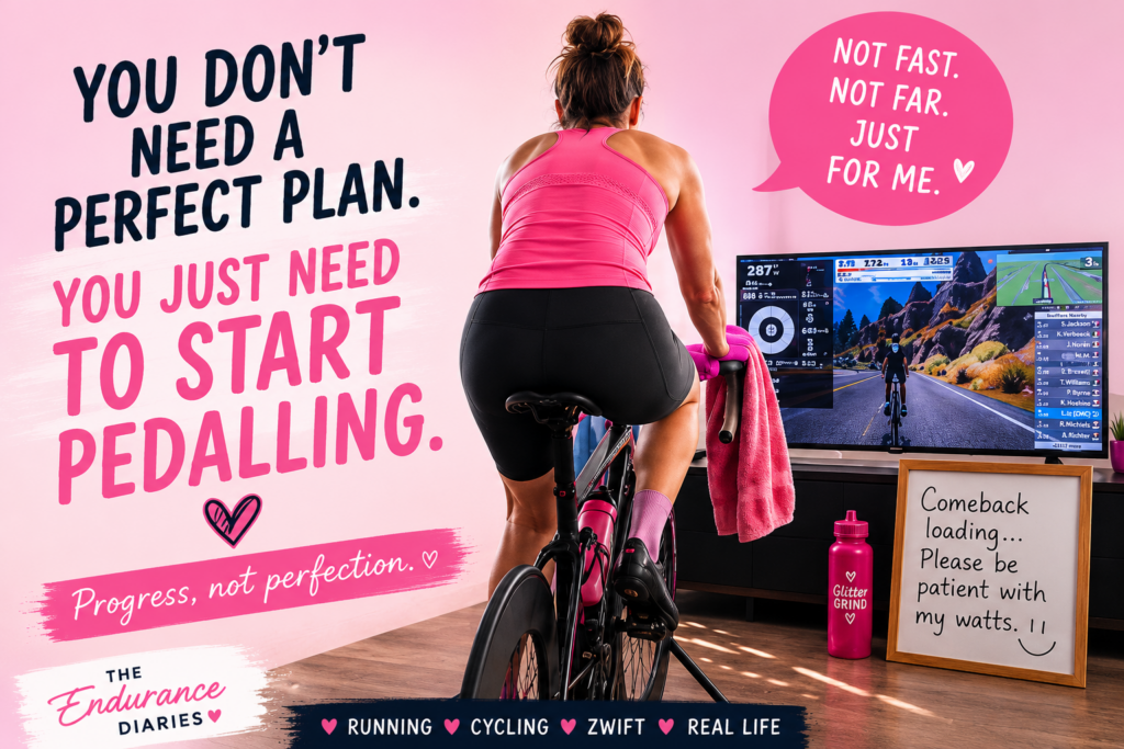 Getting Back on the Bike After a Break (Without the Guilt) woman gently returning to indoor cycling