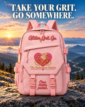 Glitter. Grit. Go. Pink Backpack