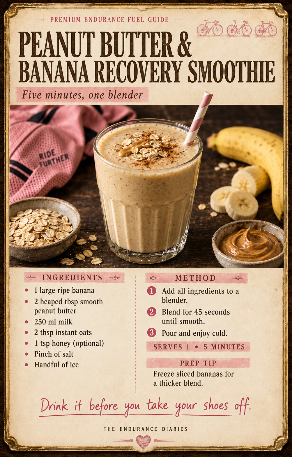 Recipes 🩷 Peanut butter and banana recovery smoothie